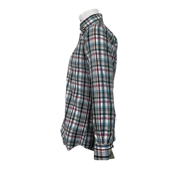 Peter Millar Shirt Men Size Small Long Sleeve Button Down Shirt Plaid - Picture 3 of 4